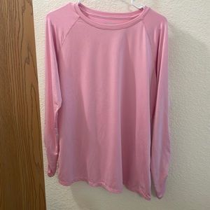 Reel Legends Performance Outfitters Pink Long Sleeve Shirt Size Large